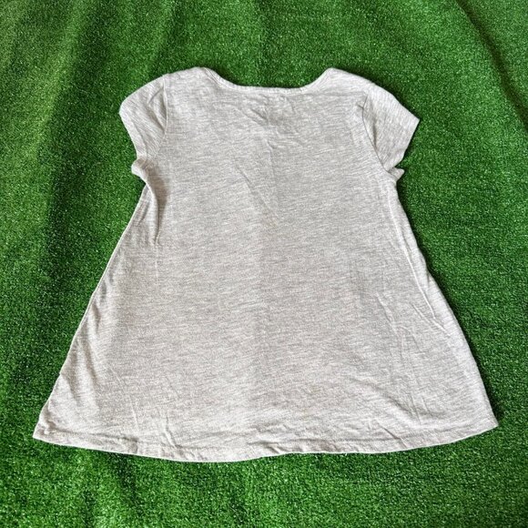 Justice Cap Sleeve Sneaker Graphic Heather Gray Tunic Style T-Shirt  Size 8 - Picture 10 of 14